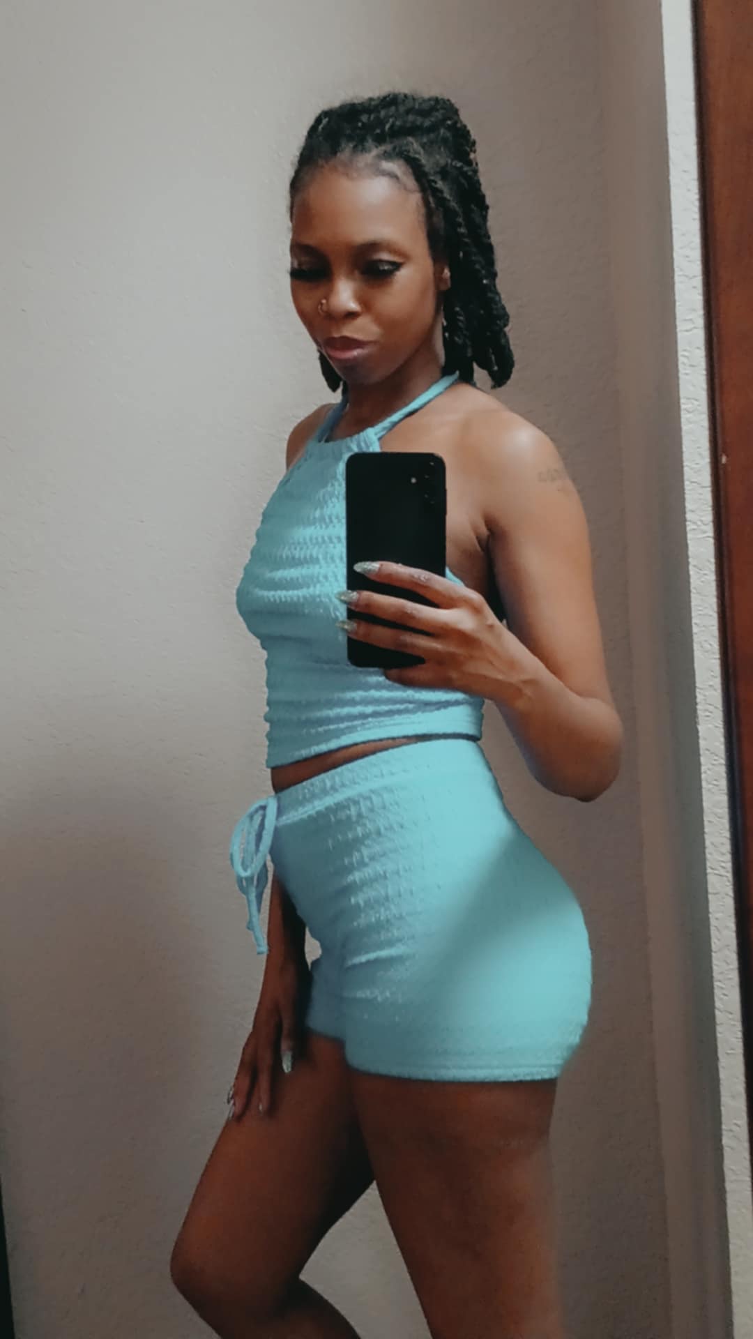 Sexy Open Back 2pc Short Set